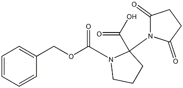 1-benzyl 2-(2,5-dioxotetrahydro-1H-pyrrol-1-yl) pyrrolidine-1,2-dicarboxylate Structure