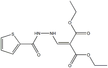 diethyl 2-{[2-(2-thienylcarbonyl)hydrazino]methylidene}malonate 구조식 이미지