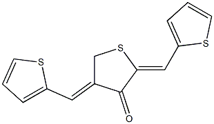 2,4-di(2-thienylmethylidene)tetrahydrothiophen-3-one 구조식 이미지