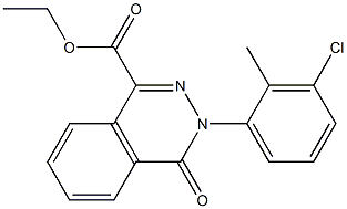 ethyl 3-(3-chloro-2-methylphenyl)-4-oxo-3,4-dihydro-1-phthalazinecarboxylate 구조식 이미지