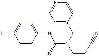 N-(2-cyanoethyl)-N'-(4-fluorophenyl)-N-(4-pyridylmethyl)thiourea Structure