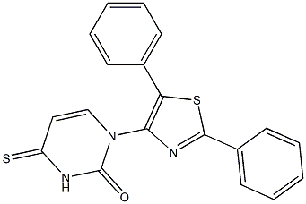 1-(2,5-diphenyl-1,3-thiazol-4-yl)-4-thioxo-1,2,3,4-tetrahydropyrimidin-2-one Structure