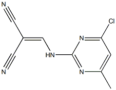 2-{[(4-chloro-6-methyl-2-pyrimidinyl)amino]methylene}malononitrile Structure