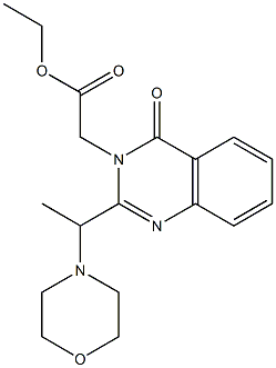 ethyl 2-[2-(1-morpholinoethyl)-4-oxo-3(4H)-quinazolinyl]acetate 구조식 이미지