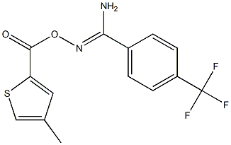 O1-[(4-methyl-2-thienyl)carbonyl]-4-(trifluoromethyl)benzene-1-carbohydroximamide Structure