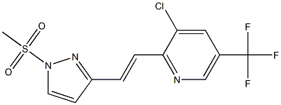 3-chloro-2-{2-[1-(methylsulfonyl)-1H-pyrazol-3-yl]vinyl}-5-(trifluoromethyl)pyridine Structure