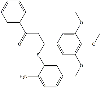 3-[(2-aminophenyl)thio]-1-phenyl-3-(3,4,5-trimethoxyphenyl)propan-1-one Structure