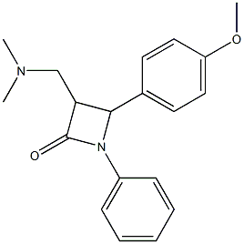 3-[(dimethylamino)methyl]-4-(4-methoxyphenyl)-1-phenyl-2-azetanone 구조식 이미지