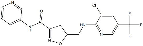 5-({[3-chloro-5-(trifluoromethyl)-2-pyridinyl]amino}methyl)-N-(3-pyridinyl)-4,5-dihydro-3-isoxazolecarboxamide Structure