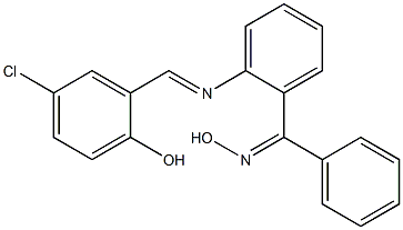 {2-[(5-chloro-2-hydroxybenzylidene)amino]phenyl}(phenyl)methanone oxime Structure