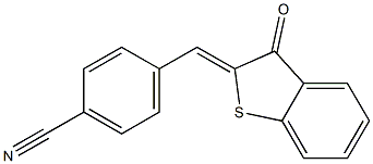 4-[(3-oxo-2,3-dihydrobenzo[b]thiophen-2-yliden)methyl]benzonitrile 구조식 이미지