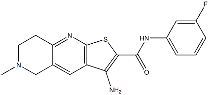 3-amino-N-(3-fluorophenyl)-6-methyl-5,6,7,8-tetrahydrothieno[2,3-b][1,6]naphthyridine-2-carboxamide Structure