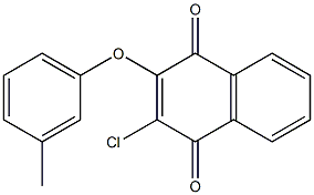 2-chloro-3-(3-methylphenoxy)-1,4-dihydronaphthalene-1,4-dione Structure