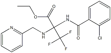 ethyl 2-[(2-chlorobenzoyl)amino]-3,3,3-trifluoro-2-[(2-pyridylmethyl)amino]propanoate Structure