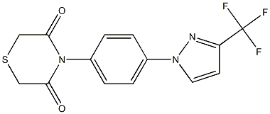 4-{4-[3-(trifluoromethyl)-1H-pyrazol-1-yl]phenyl}thiomorpholine-3,5-dione 구조식 이미지