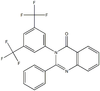 3-[3,5-di(trifluoromethyl)phenyl]-2-phenyl-3,4-dihydroquinazolin-4-one Structure