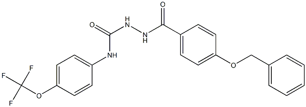 2-[4-(benzyloxy)benzoyl]-N-[4-(trifluoromethoxy)phenyl]-1-hydrazinecarboxamide Structure