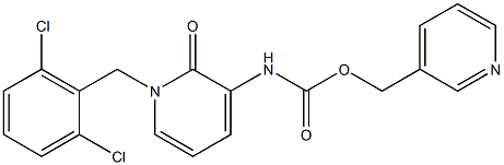 3-pyridinylmethyl N-[1-(2,6-dichlorobenzyl)-2-oxo-1,2-dihydro-3-pyridinyl]carbamate 구조식 이미지