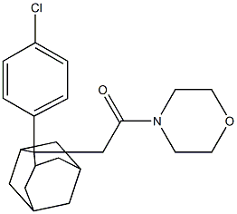 2-[2-(4-chlorophenyl)-2-adamantyl]-1-morpholino-1-ethanone 구조식 이미지