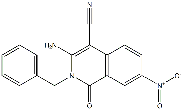 3-amino-2-benzyl-7-nitro-1-oxo-1,2-dihydroisoquinoline-4-carbonitrile 구조식 이미지