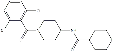 N1-[1-(2,6-dichlorobenzoyl)-4-piperidyl]cyclohexane-1-carboxamide 구조식 이미지