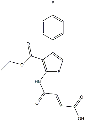 4-{[3-(ethoxycarbonyl)-4-(4-fluorophenyl)-2-thienyl]amino}-4-oxobut-2-enoic acid Structure