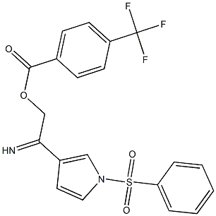 1-(phenylsulfonyl)-3-({[4-(trifluoromethyl)benzoyl]oxy}ethanimidoyl)-1H-pyrrole 구조식 이미지