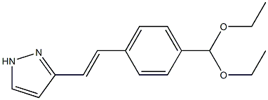 ethoxy{4-[2-(1H-pyrazol-3-yl)vinyl]phenyl}methyl ethyl ether Structure