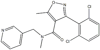 3-(2,6-dichlorophenyl)-N,5-dimethyl-N-(3-pyridinylmethyl)-4-isoxazolecarboxamide Structure
