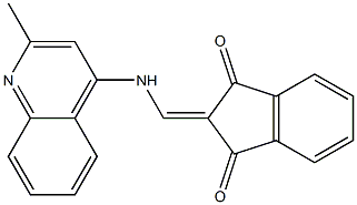 2-{[(2-methyl-4-quinolinyl)amino]methylene}-1H-indene-1,3(2H)-dione 구조식 이미지