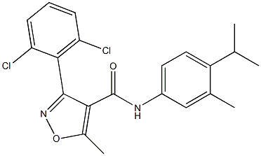 3-(2,6-dichlorophenyl)-N-(4-isopropyl-3-methylphenyl)-5-methyl-4-isoxazolecarboxamide Structure