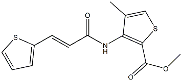 methyl 4-methyl-3-{[3-(2-thienyl)acryloyl]amino}thiophene-2-carboxylate Structure