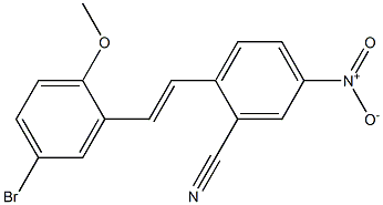 2-[(E)-2-(5-bromo-2-methoxyphenyl)ethenyl]-5-nitrobenzenecarbonitrile Structure