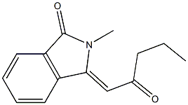 2-methyl-3-[(Z)-2-oxopentylidene]-1H-isoindol-1(2H)-one Structure