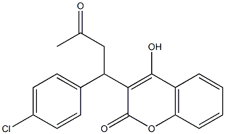 3-[1-(4-chlorophenyl)-3-oxobutyl]-4-hydroxy-2H-chromen-2-one Structure
