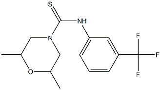 N4-[3-(trifluoromethyl)phenyl]-2,6-dimethylmorpholine-4-carbothioamide 구조식 이미지