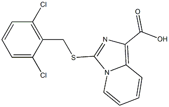 3-[(2,6-dichlorobenzyl)thio]imidazo[1,5-a]pyridine-1-carboxylic acid 구조식 이미지