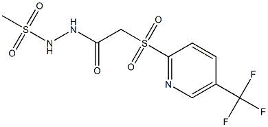 N'-(2-{[5-(trifluoromethyl)-2-pyridyl]sulfonyl}acetyl)methanesulfonohydrazide 구조식 이미지