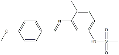 N-{3-[(4-methoxybenzylidene)amino]-4-methylphenyl}methanesulfonamide 구조식 이미지