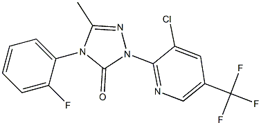 2-[3-chloro-5-(trifluoromethyl)-2-pyridinyl]-4-(2-fluorophenyl)-5-methyl-2,4-dihydro-3H-1,2,4-triazol-3-one Structure