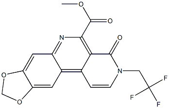 methyl 4-oxo-3-(2,2,2-trifluoroethyl)-3,4-dihydro[1,3]benzodioxolo[5,6-c][2,7]naphthyridine-5-carboxylate 구조식 이미지