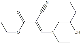 ethyl 2-cyano-3-[ethyl(2-hydroxybutyl)amino]acrylate Structure