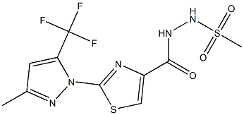 N'-({2-[3-methyl-5-(trifluoromethyl)-1H-pyrazol-1-yl]-1,3-thiazol-4-yl}carbonyl)methanesulfonohydrazide Structure