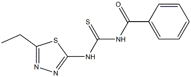 N-benzoyl-N'-(5-ethyl-1,3,4-thiadiazol-2-yl)thiourea 구조식 이미지