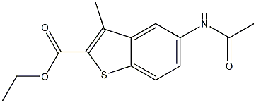 ethyl 5-(acetylamino)-3-methylbenzo[b]thiophene-2-carboxylate 구조식 이미지