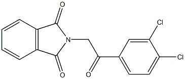 2-[2-(3,4-dichlorophenyl)-2-oxoethyl]isoindoline-1,3-dione 구조식 이미지