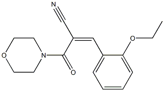 3-(2-ethoxyphenyl)-2-(morpholinocarbonyl)acrylonitrile 구조식 이미지