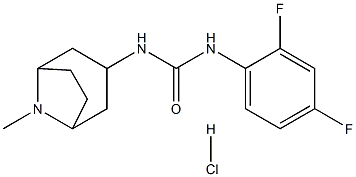 N-(2,4-difluorophenyl)-N'-(8-methyl-8-azabicyclo[3.2.1]oct-3-yl)urea hydrochloride 구조식 이미지