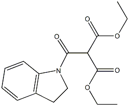 diethyl 2-(2,3-dihydro-1H-indol-1-ylcarbonyl)malonate 구조식 이미지