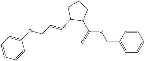 benzyl (2S)-2-[(E)-3-phenoxy-1-propenyl]tetrahydro-1H-pyrrole-1-carboxylate 구조식 이미지